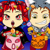 Trick or Treat: Vampgirl and Wereboy Halloween Coloring