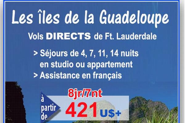 La Guadeloupe : destination prisée dès que l’hiver arrive.