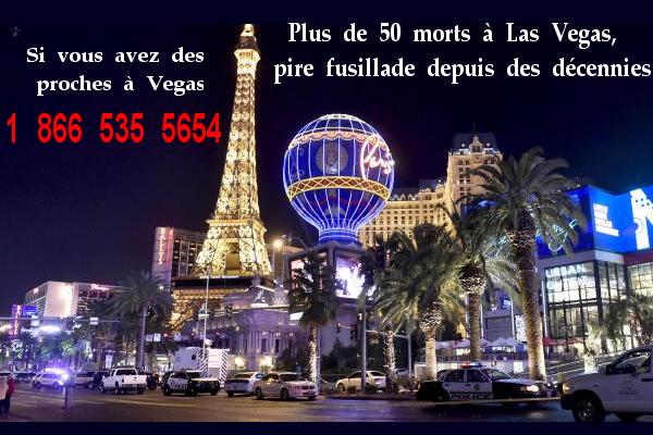 Plus de 50 morts à Las Vegas, pire fusillade depuis des décennies