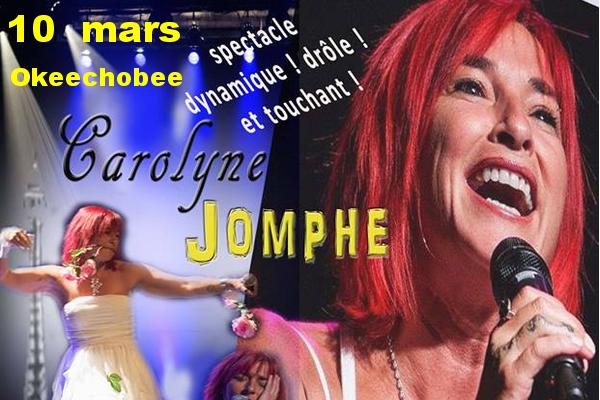Carolyne Jomphe sera en spectacle le 10 mars