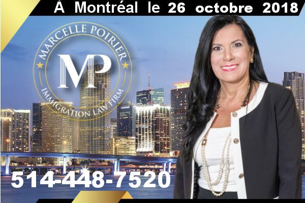 Mtre Marcelle Poirier sera à Montréal le 26 octobre.