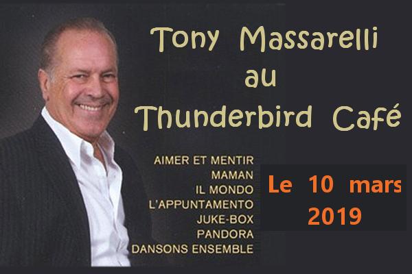 Tony Massarelli au Thunderbird Café le 10 mars