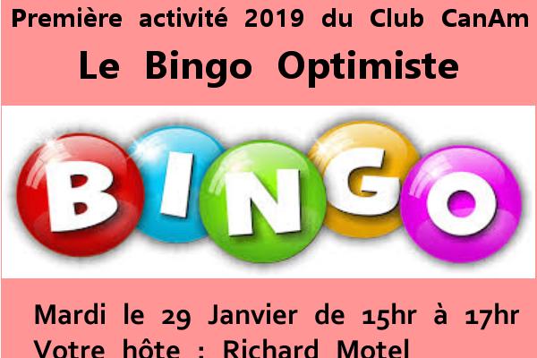 Bingo Optimiste le 29 janvier…