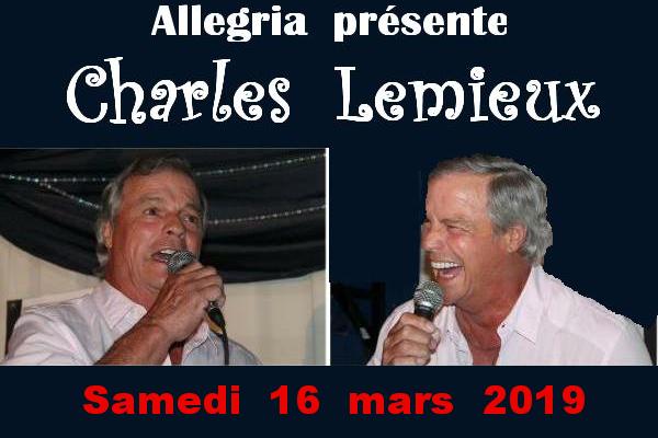 Charles Lemieux le 16 mars au Allegria