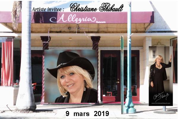 Allegria : Christiane Thibault le 9 MARS 2019