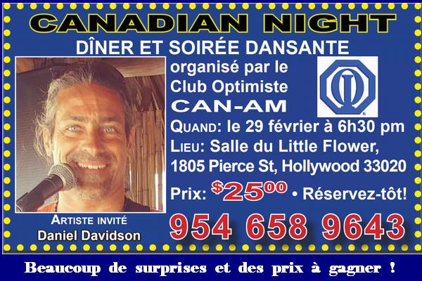 Canadian Night : Dîner et soirée dansante