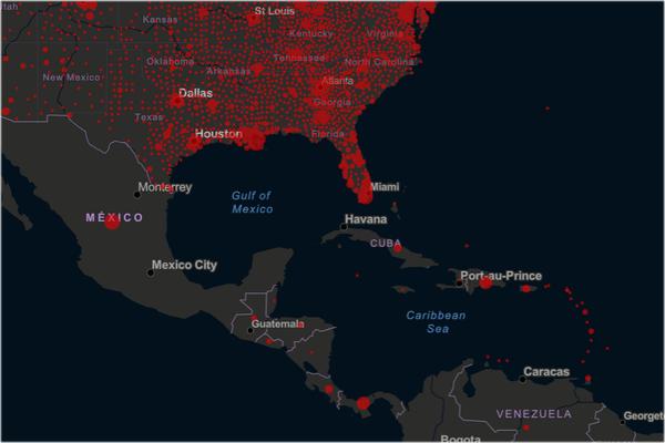 Suivez la progression de la pandémie grâce à une carte mise en ligne par une université américaine.