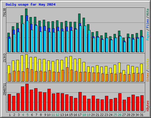 Daily usage for May 2024