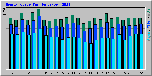 Hourly usage for September 2023