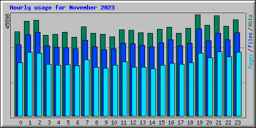 Hourly usage for November 2023