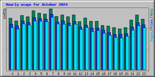 Hourly usage for October 2024