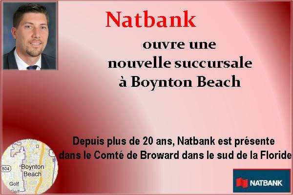 Natbank, nouvelle succursale à Boynton Beach