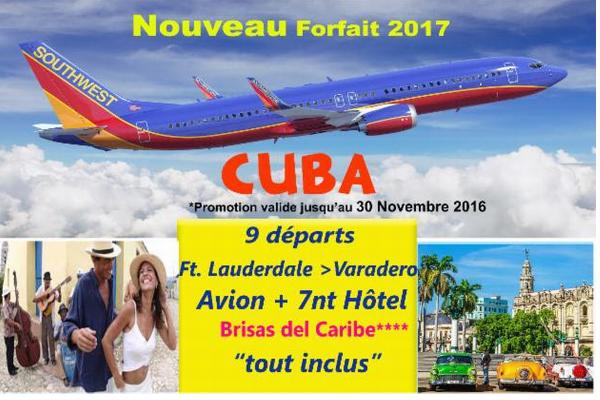 CUBA « tout inclus » avec Go2 Vacations