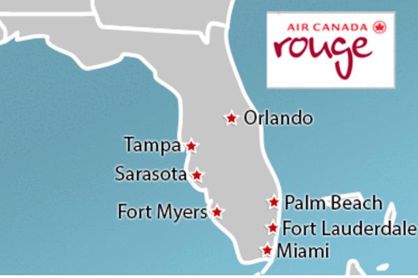 Un nombre inégalé de destinations en Floride aux québécois en vols directs depuis YUL