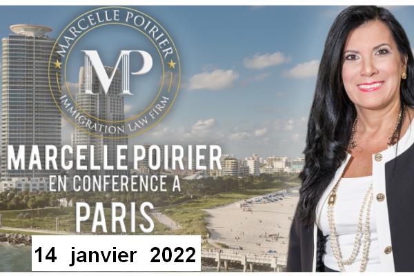 Marcelle Poirier en conférence à Paris Vendredi 14 Janvier 2022