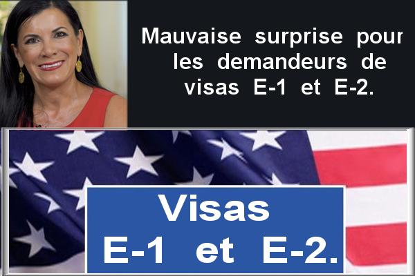 Visas E-1 et E-2 : À ce jour la durée indiquée pour la France est toujours de 60 mois