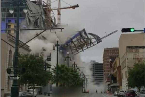 L’Hôtel « Hard Rock Café » en construction à la Nouvelle Orléans qui s’est effondré