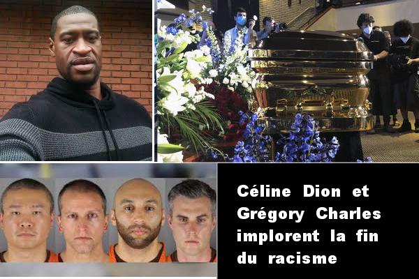 Mort de George Floyd: Céline Dion et Grégory Charles implorent la fin du racisme