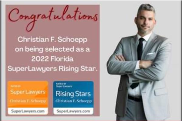 Christian F. Schoepp a été sélectionné sur la liste des Rising Stars de Floride 2022